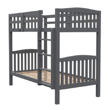 Kingston I Single Pine Wood Convertible Bunk Bed
